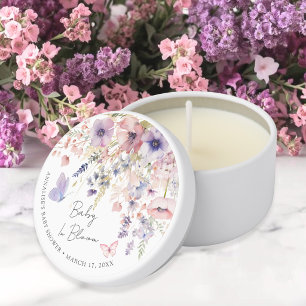 Wildflower Baby In Bloom Floral Baby Shower Mini Candle Favors