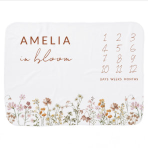 Wildflower Baby in Bloom Floral  Blanket