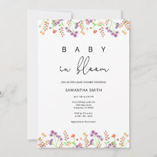Wildflower Baby in bloom Invitation