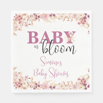 Wildflower Baby In Bloom Napkins by Pixabelle at Zazzle