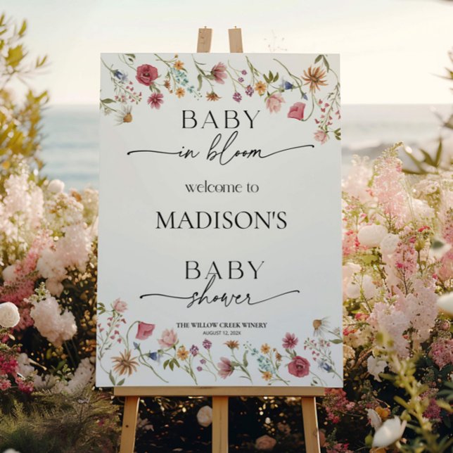 Wildflower Baby In Bloom Welcome Sign  (Creator Uploaded)