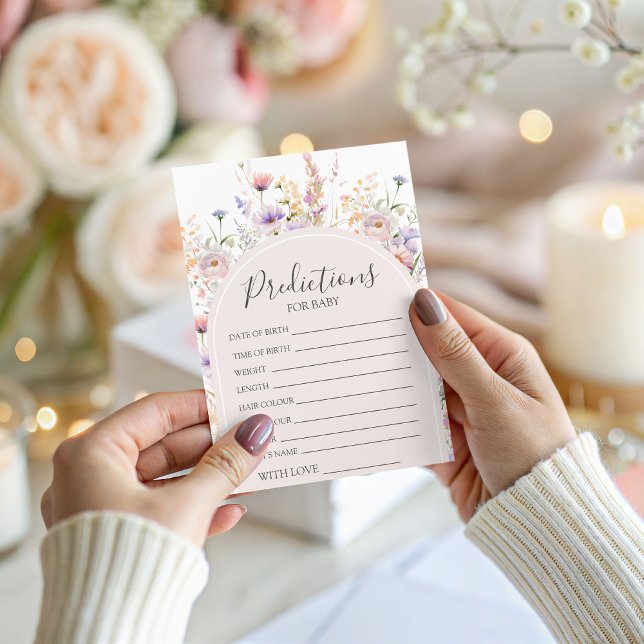 Wildflower Baby Predictions Game Card (Creator Uploaded)