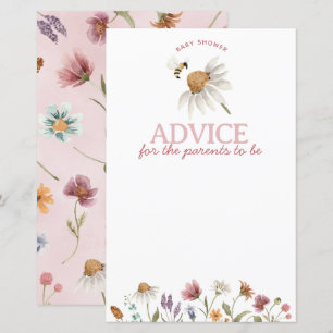 Wildflower Baby Shower Advice for Parents Activity