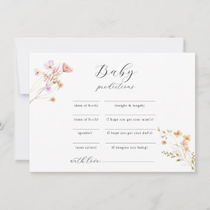 Wildflower Baby Shower Advice Game Holiday Card
