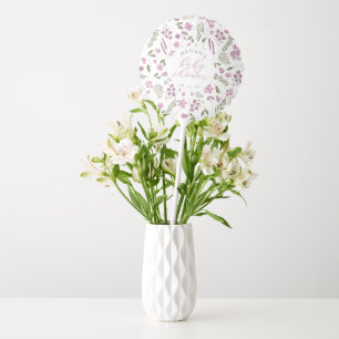 Wildflower Baby Shower Balloon - Purple
