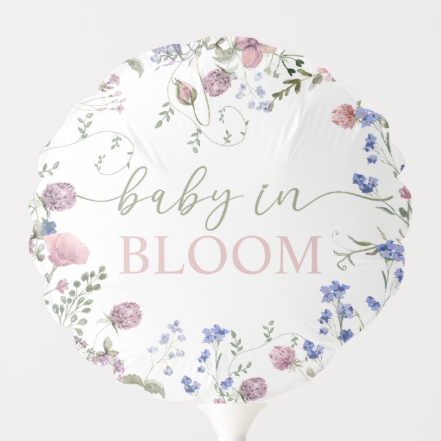 Wildflower Baby Shower Balloons (Front)