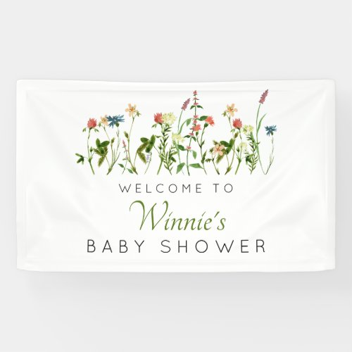 Wildflower Baby Shower Banner