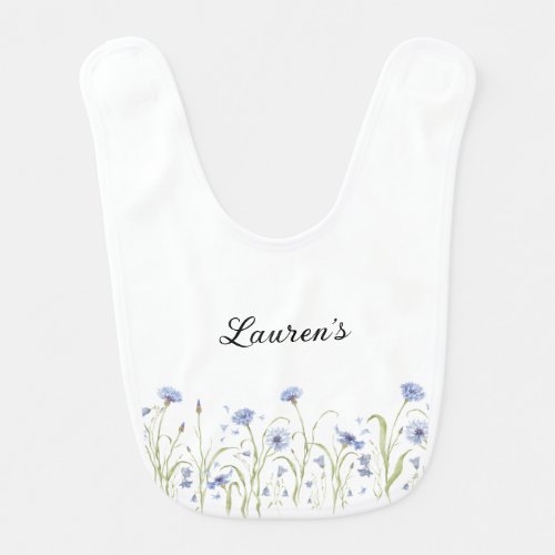Wildflower Baby Shower Bib