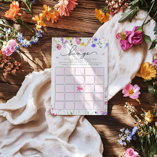 Wildflower Baby Shower Bingo Game Bloom Baby