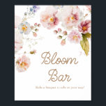 Wildflower Baby Shower Bloom Bar Poster<br><div class="desc">Welcome to the Wildflower Baby Shower Bloom Bar! This charming poster features delicate wildflowers in a boho-inspired design,  perfect for creating beautiful floral arrangements at your baby shower. Matching items in our Wildflower Spring Boho Collection</div>