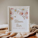 Wildflower Baby Shower Bloom Bar Poster<br><div class="desc">Welcome to the Wildflower Baby Shower Bloom Bar! This charming poster features delicate wildflowers in a boho-inspired design,  perfect for creating beautiful floral arrangements at your baby shower. Matching items in our Wildflower Spring Boho Collection</div>