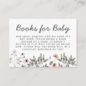 Wildflower Baby Shower Book Request  Enclosure Card (Front)