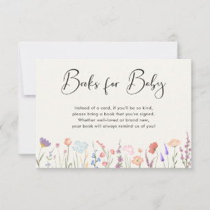 Wildflower Baby Shower Books For Baby Enclosure Invitation
