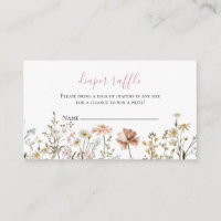 Wildflower Baby Shower Diaper Raffle