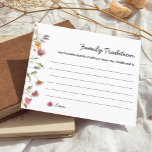 Wildflower Baby Shower Family Tradition Card<br><div class="desc">Wildflower Baby Shower Family Tradition Card | Baby Shower Games</div>