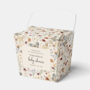 Wildflower Baby Shower Favor Boxes
