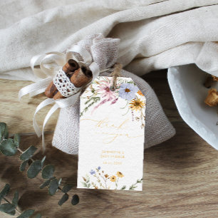 Wildflower Baby Shower Favor Gift Tags