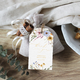 Wildflower Baby Shower Favor Gift Tags