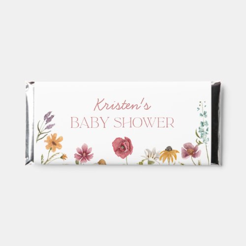 Wildflower Baby Shower Favors Chocolate Bar