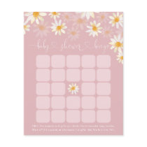 Wildflower Baby Shower Floral Baby Bingo Game Card