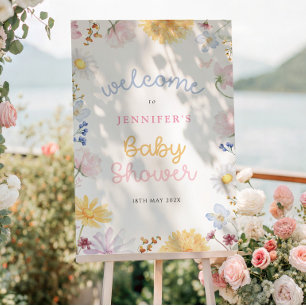 Wildflower Baby Shower Foam Boards