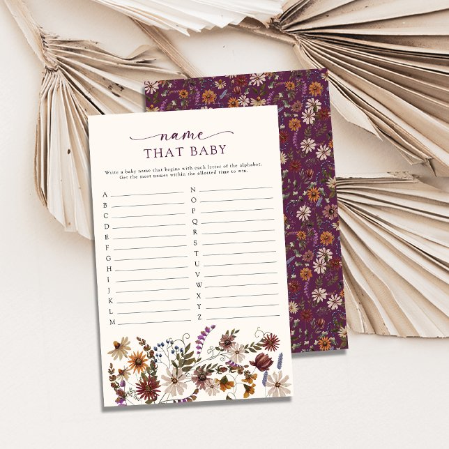 Wildflower Baby Shower Game (Wildflower Baby Shower Game
)