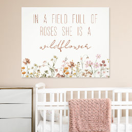 Wildflower Baby Shower Girl&#39;s Floral Photo Print