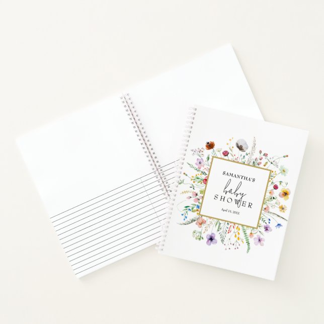 Wildflower Baby Shower Guest Book (Inside)