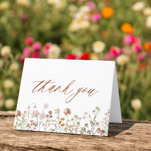 Wildflower Baby Shower In Bloom Letterpress Thank You Card
