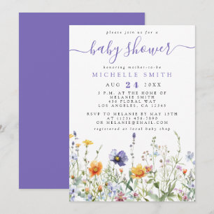 Wildflower Baby Shower Invitation