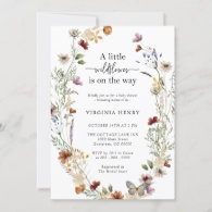 Wildflower Baby Shower Invitation