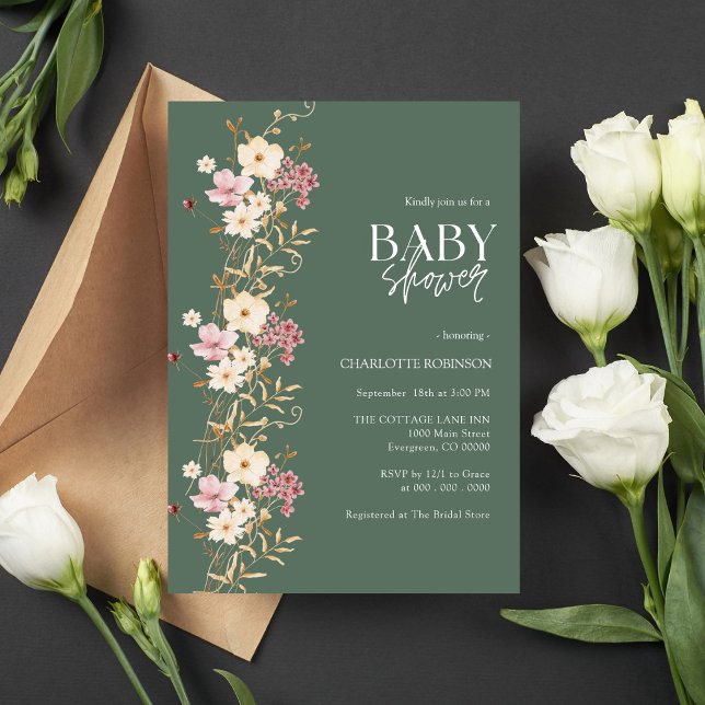 Wildflower Baby Shower  Invitation (Creator Uploaded)