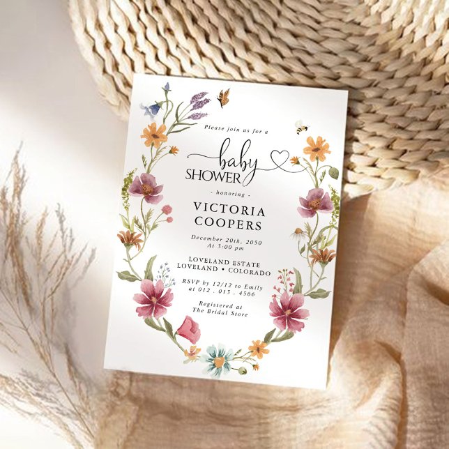 Wildflower Baby Shower Invitation (Creator Uploaded)