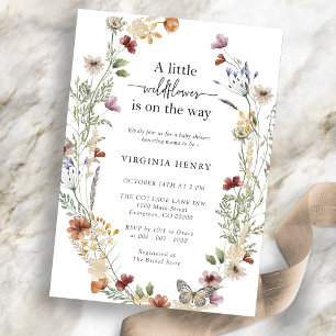 Wildflower Baby Shower Invitation