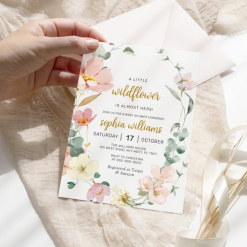 Wildflower Baby Shower Invitation