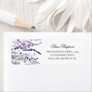 Wildflower Baby Shower Invitation Label
