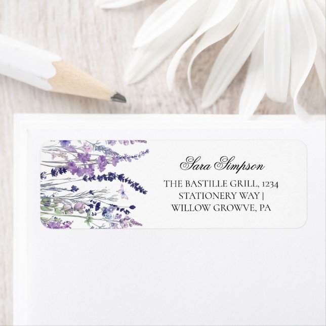 Wildflower Baby Shower Invitation Label (Insitu)