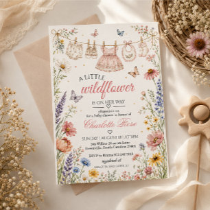 Wildflower Baby Shower Invitation Template