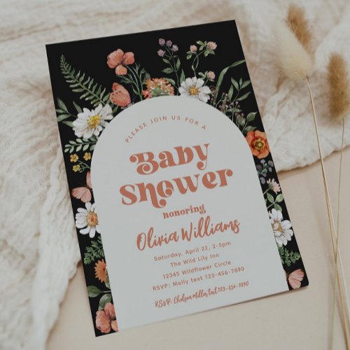 Wildflower Baby Shower Invitation  Wild Baby