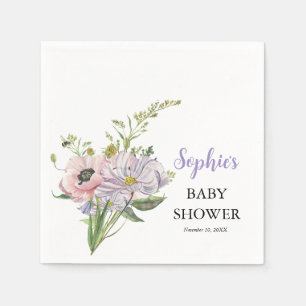 Wildflower Baby Shower Napkins