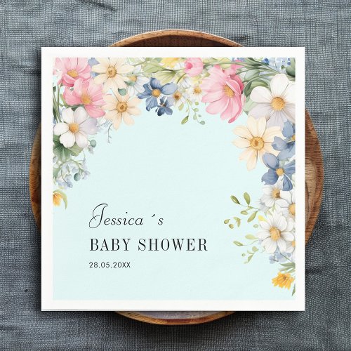 Wildflower Baby Shower Napkins