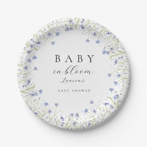 Wildflower Baby Shower Paper Plates