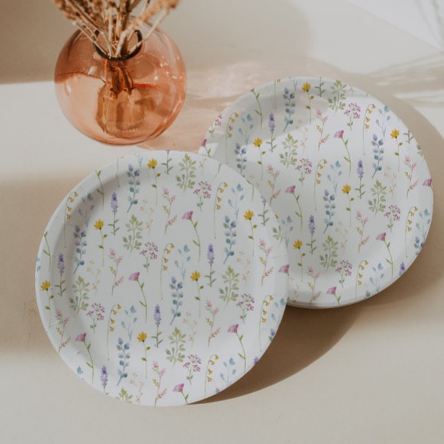 Wildflower Baby Shower Paper Plates (Creator Uploaded)