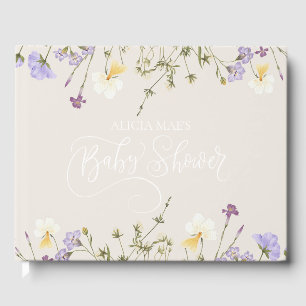Wildflower Baby Shower Personalized Guest Book