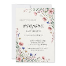 Wildflower Baby Shower Personalized Invitation