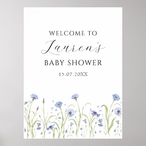 Wildflower Baby Shower Poster