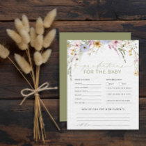 Wildflower Baby Shower Predictions and Advice