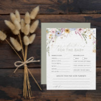 Wildflower Baby Shower Predictions and Advice