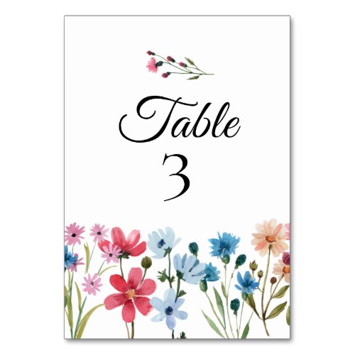 Wildflower Baby Shower Table Numbers - Wildflower Baby Shower Table Numbers