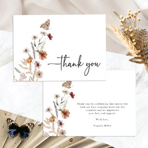 Wildflower Baby Shower Thank You Card